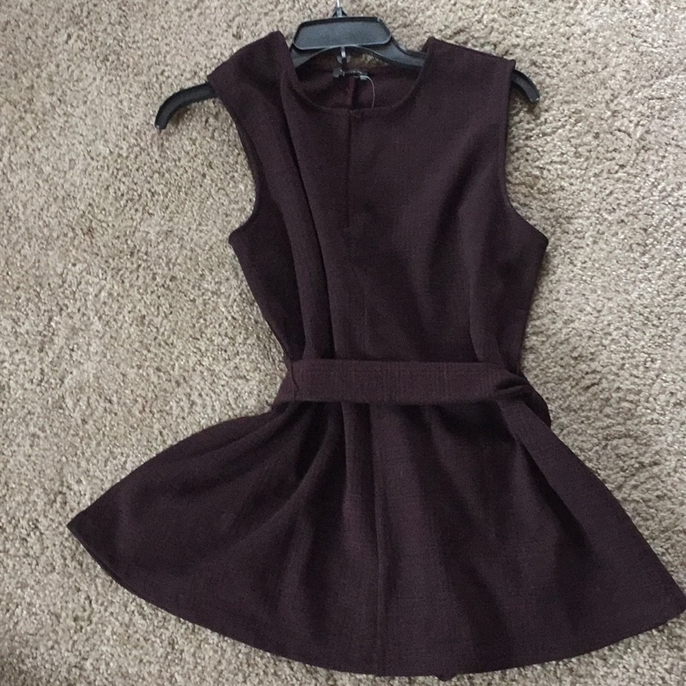 Anne Taylor M  Burgundy Plaid Top
